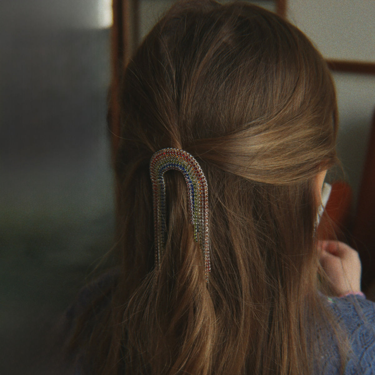 Konges Sløjd-Sparkly Rainbow Hair Clip Rainbow