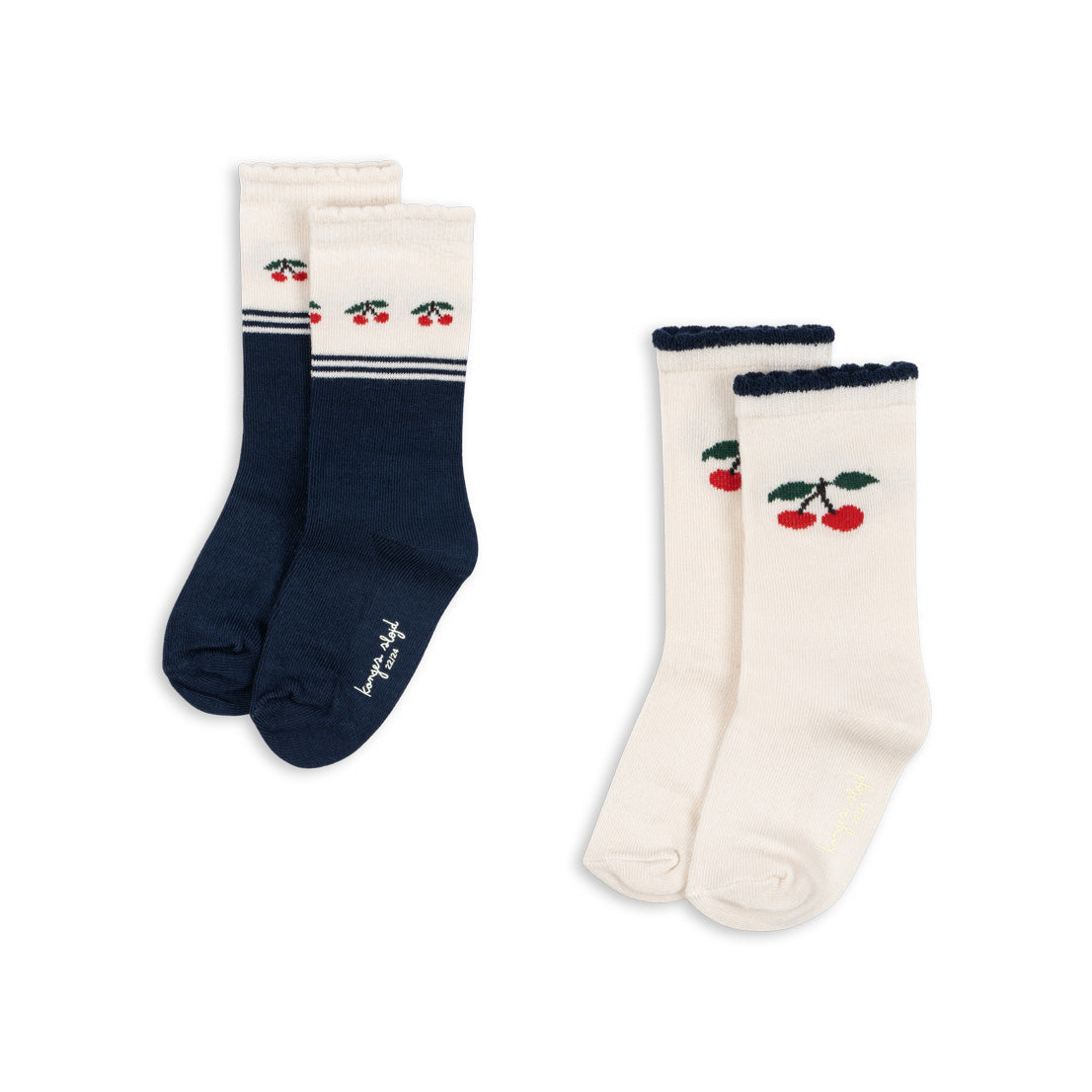 Konges Sløjd-2 Pack Jacquard Socks Cherry