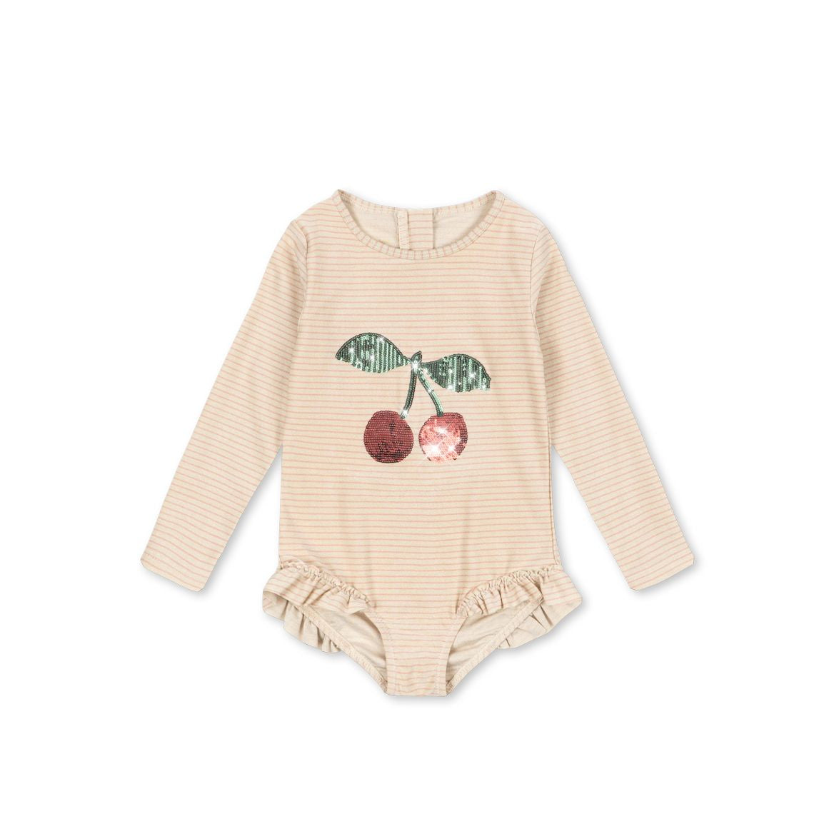 Konges Sløjd-Girl Jade Ls Swimsuit Rose Stripe