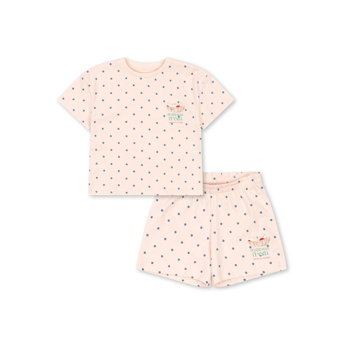 Konges Sløjd-Girl Lin Tee Set Gots Rosewater Dot