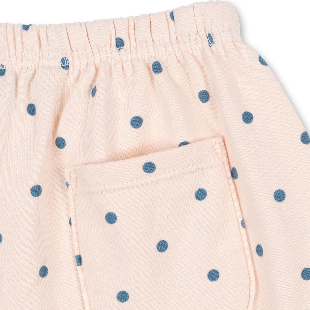 Konges Sløjd-Girl Spotty Sweat Shorts Gots Rosewater Dot
