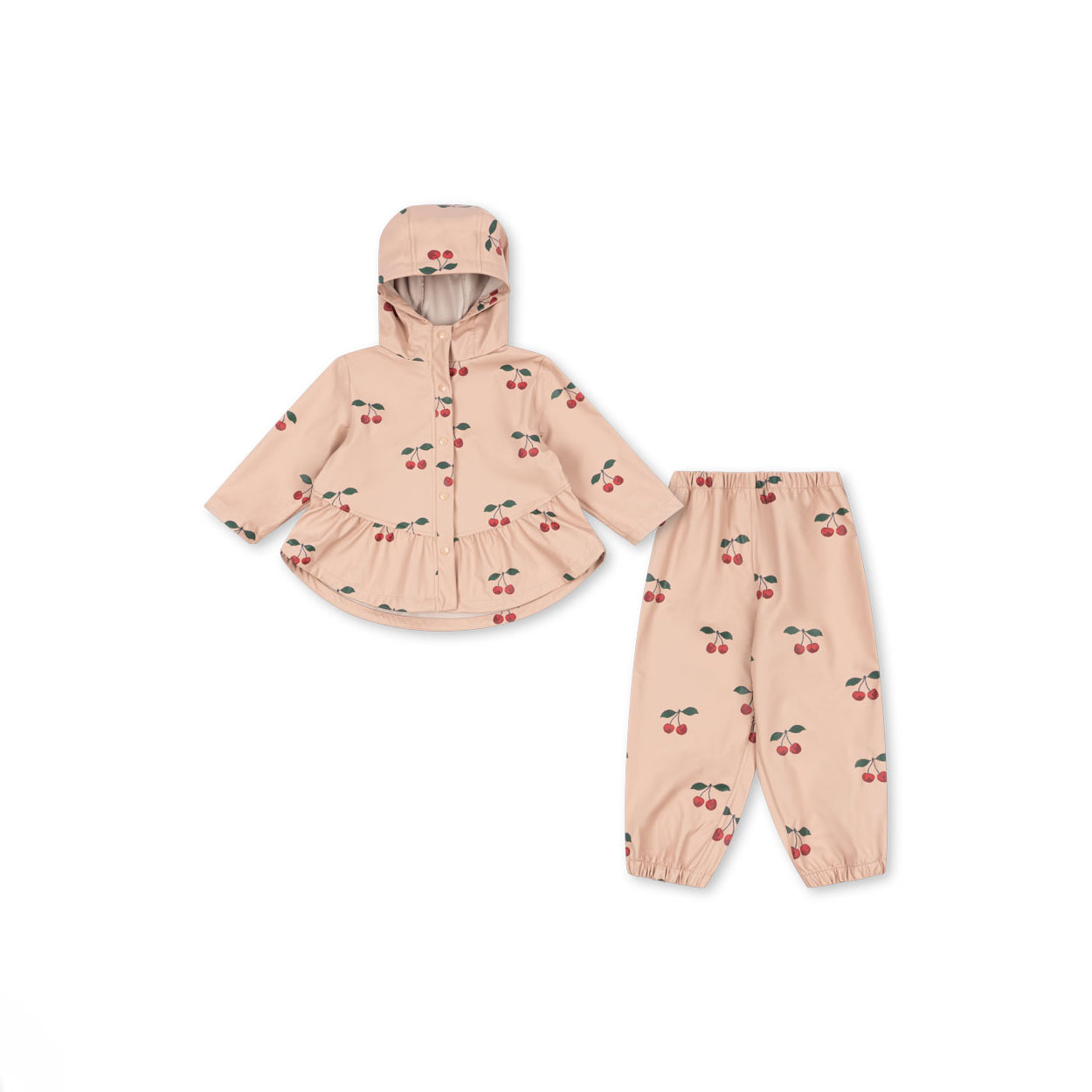 Konges Sløjd-Girls Faire Rain Set Ma Grande Cerise Blush