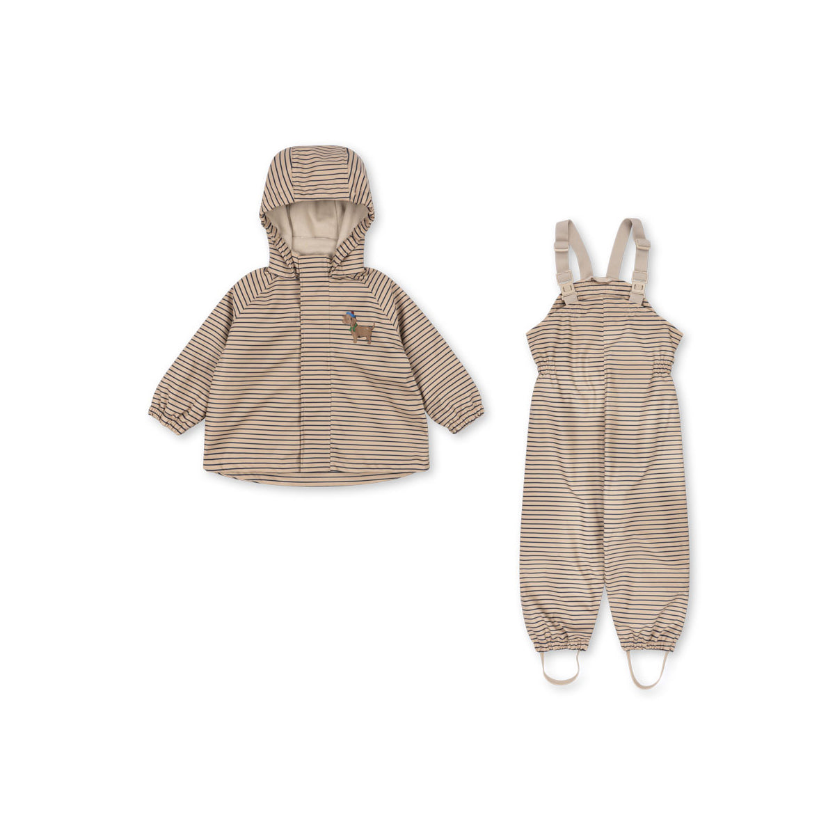 Konges Sløjd-Rainy Palme Dog Set Stripe La Mer