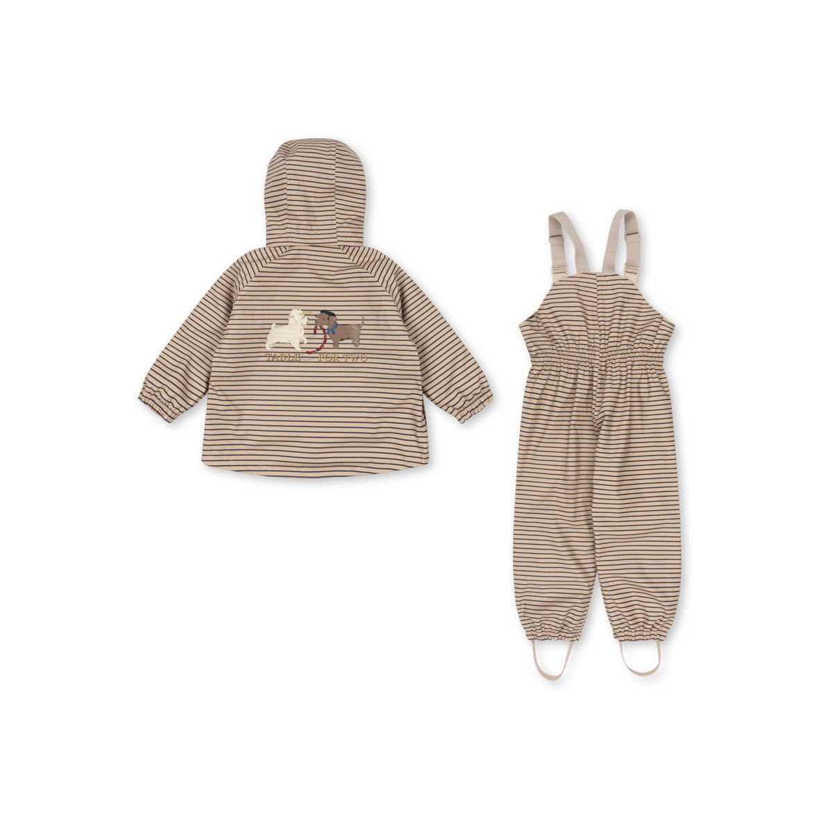 Konges Sløjd-Rainy Palme Dog Set Stripe La Mer