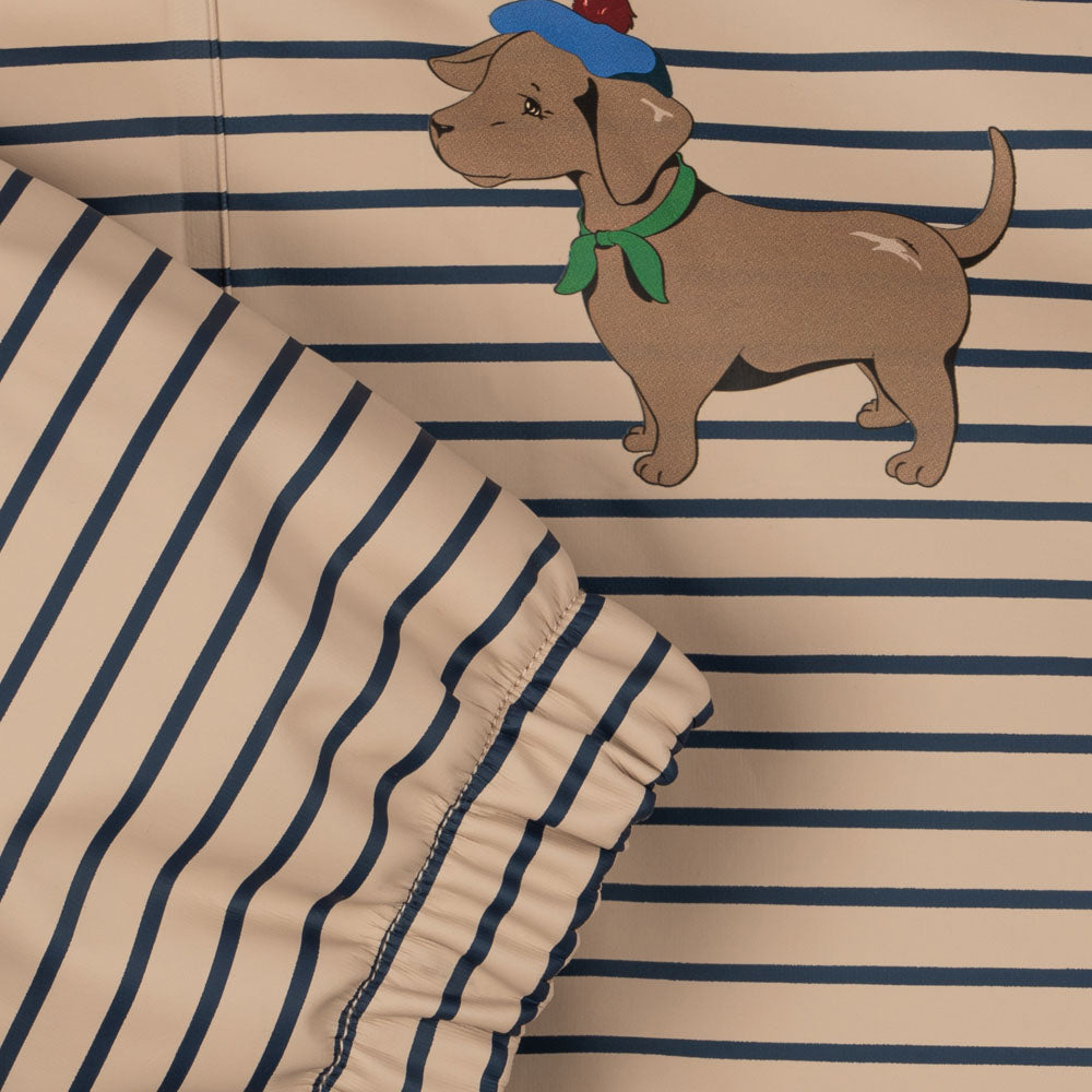 Konges Sløjd-Rainy Palme Dog Set Stripe La Mer