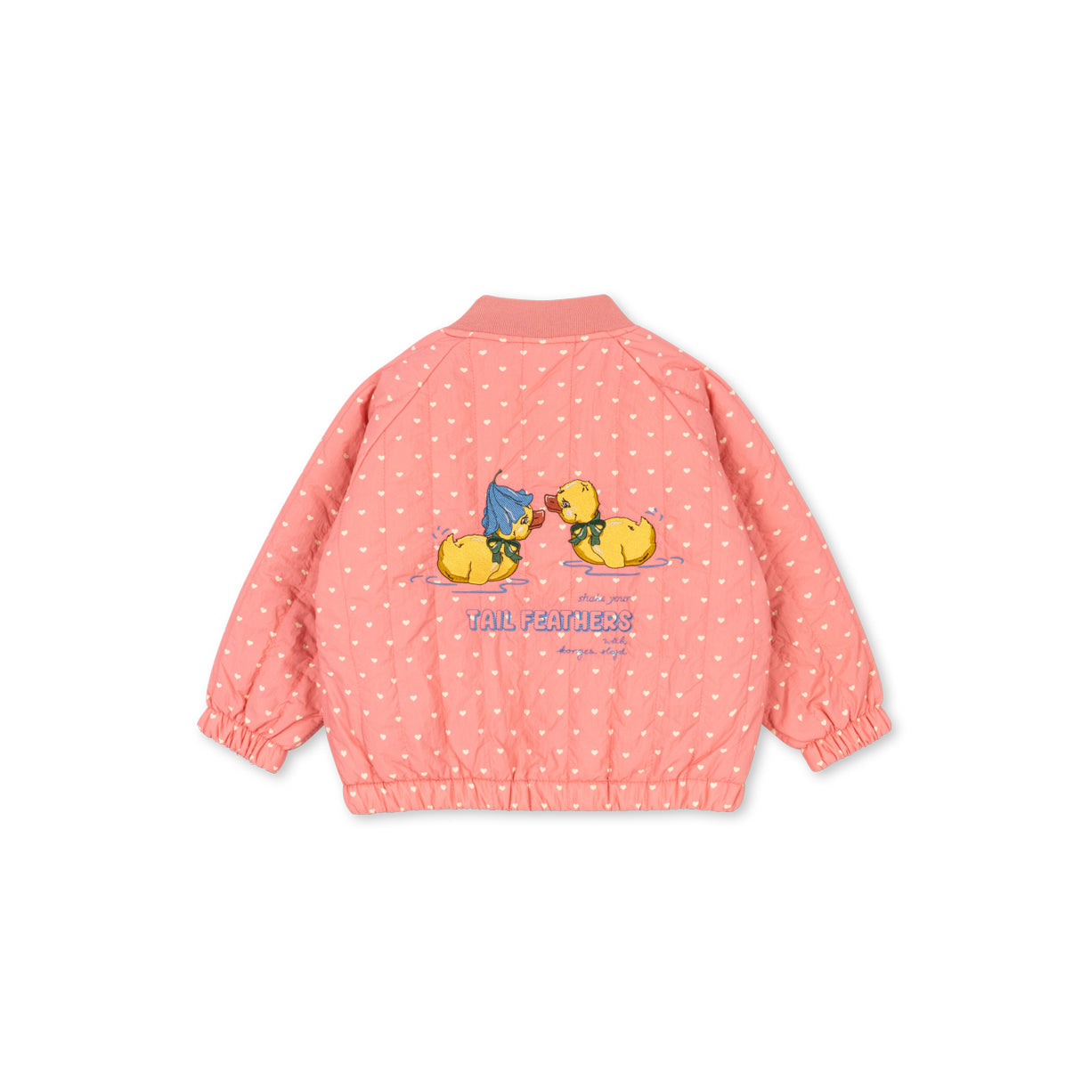 Konges Sløjd-Juno Duckling Printed Bomber Jacket Coeur Feathers