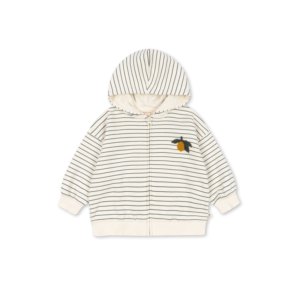 Konges Sløjd-Amio Sweat Zip Hood Ocs Cilantro Stripe