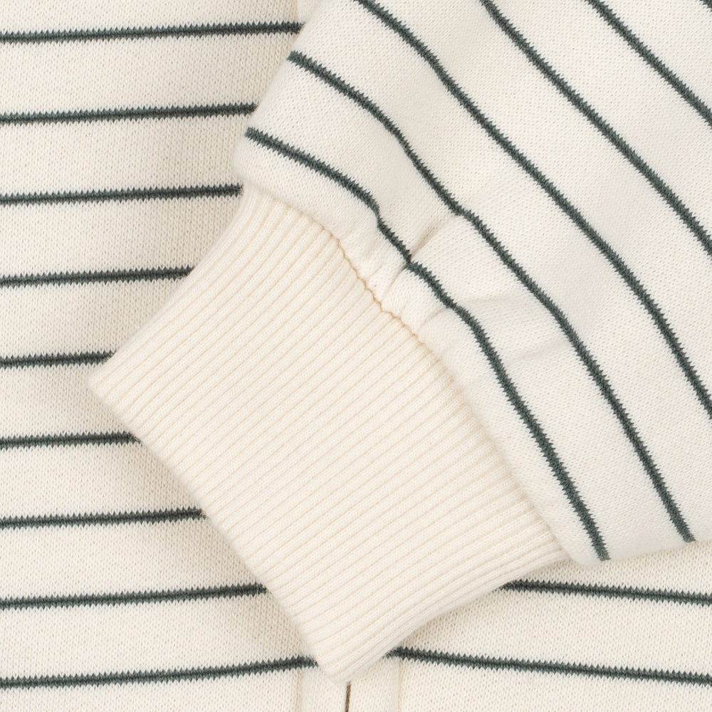 Konges Sløjd-Amio Sweat Zip Hood Ocs Cilantro Stripe