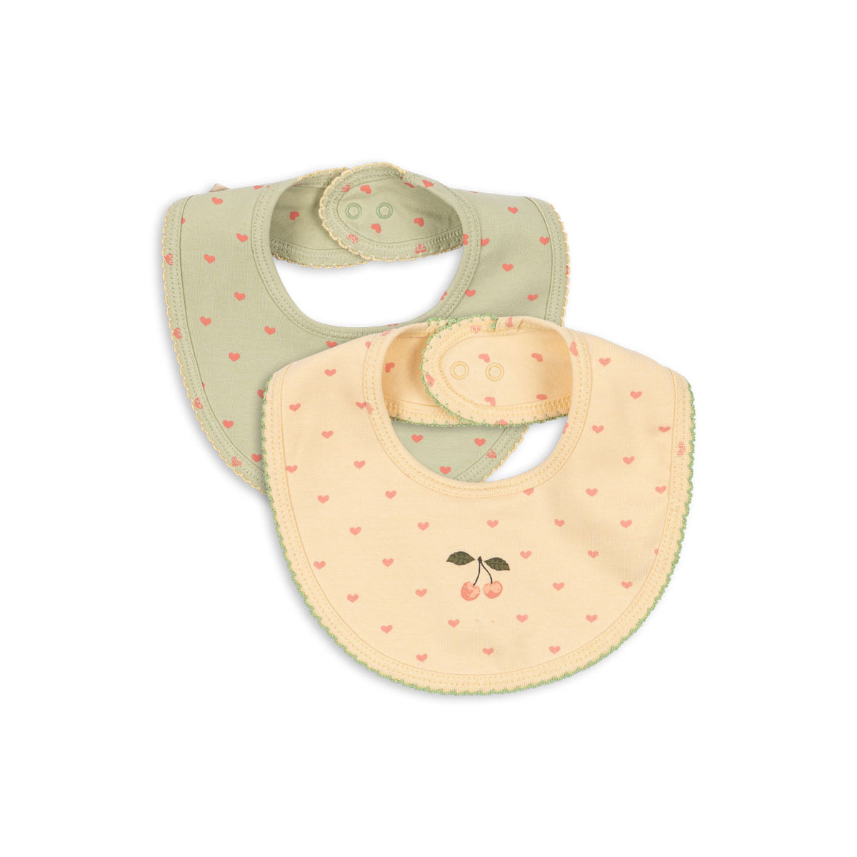 Konges Sløjd-Basic 2 Pack Bibs Coeur Golden/Coeur Lint