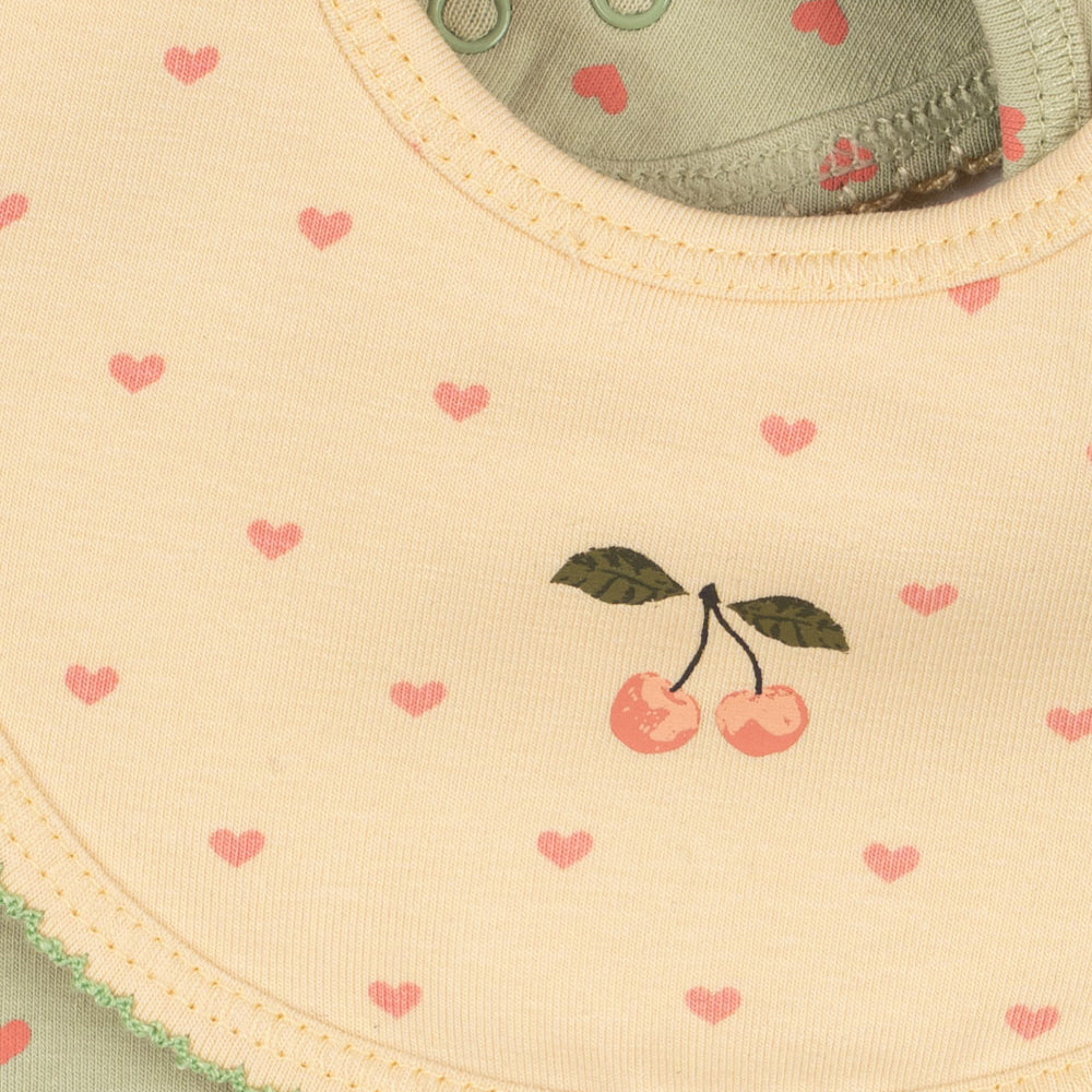 Konges Sløjd-Basic 2 Pack Bibs Coeur Golden/Coeur Lint
