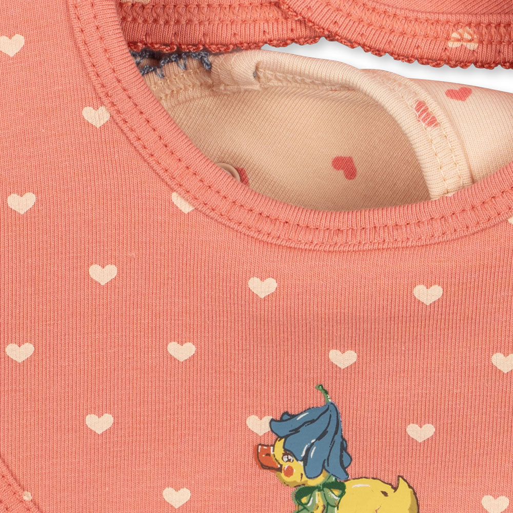 Konges Sløjd-Basic 2 Pack Bibs Coeur Lantana/Teddy Coeur