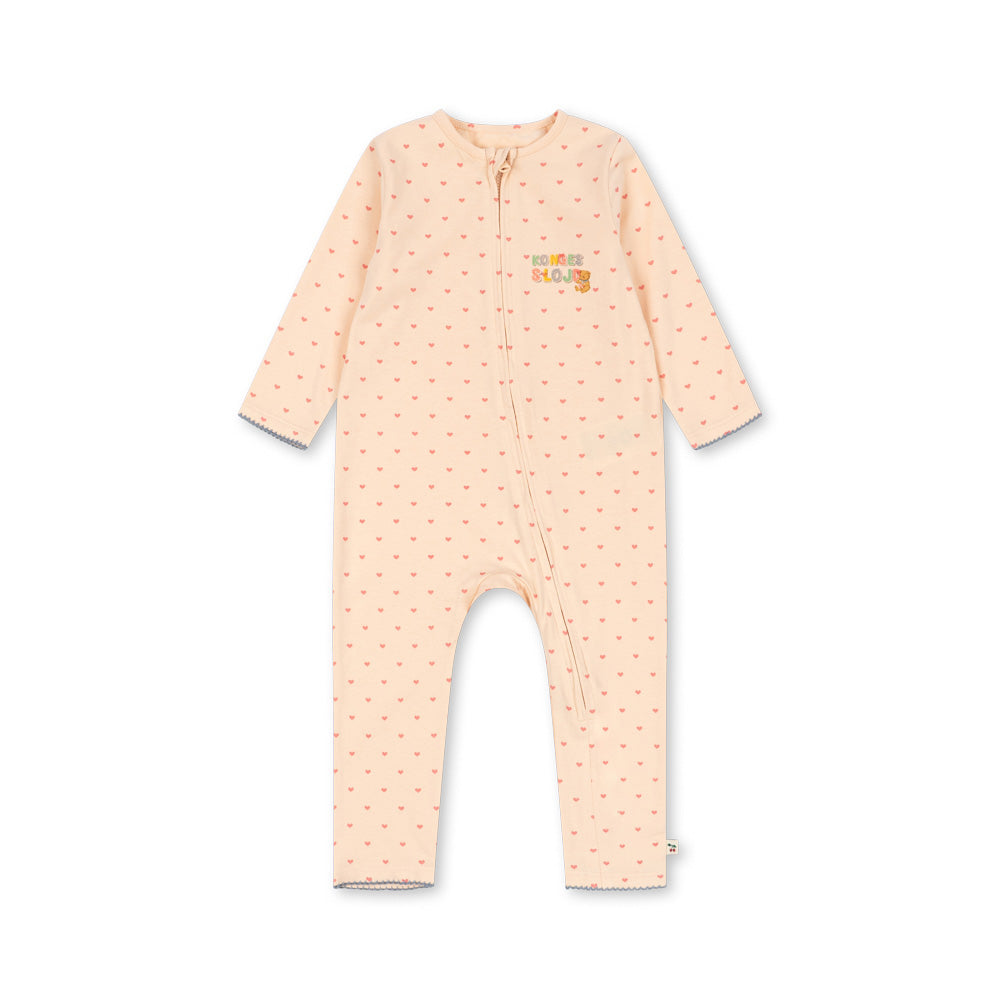 Konges Sløjd-Basic Zip Onesie Gots Teddy Coeur