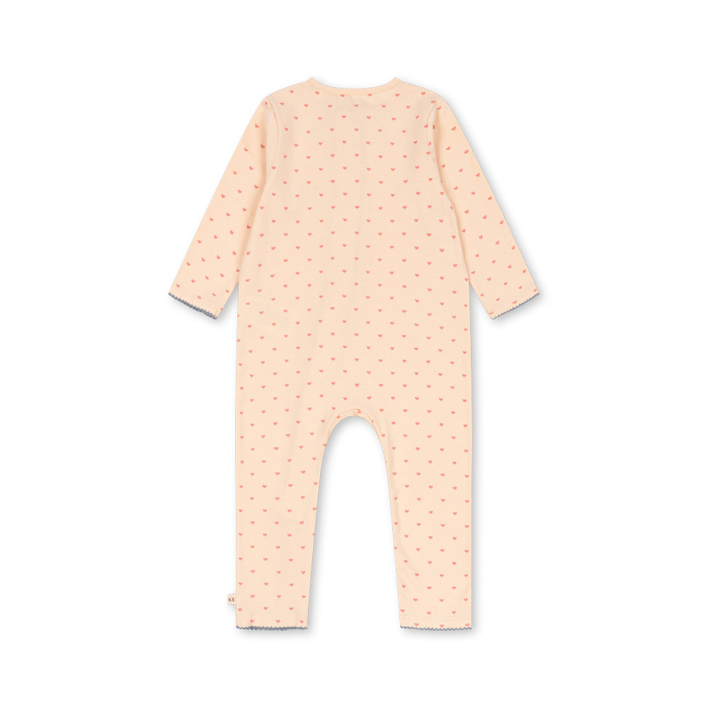 Konges Sløjd-Basic Zip Onesie Gots Teddy Coeur