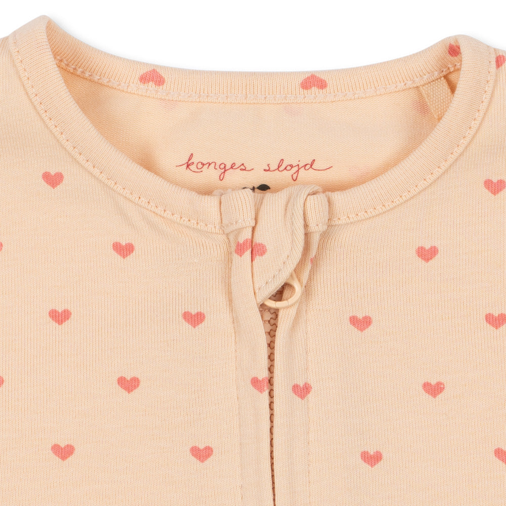Konges Sløjd-Basic Zip Onesie Gots Teddy Coeur