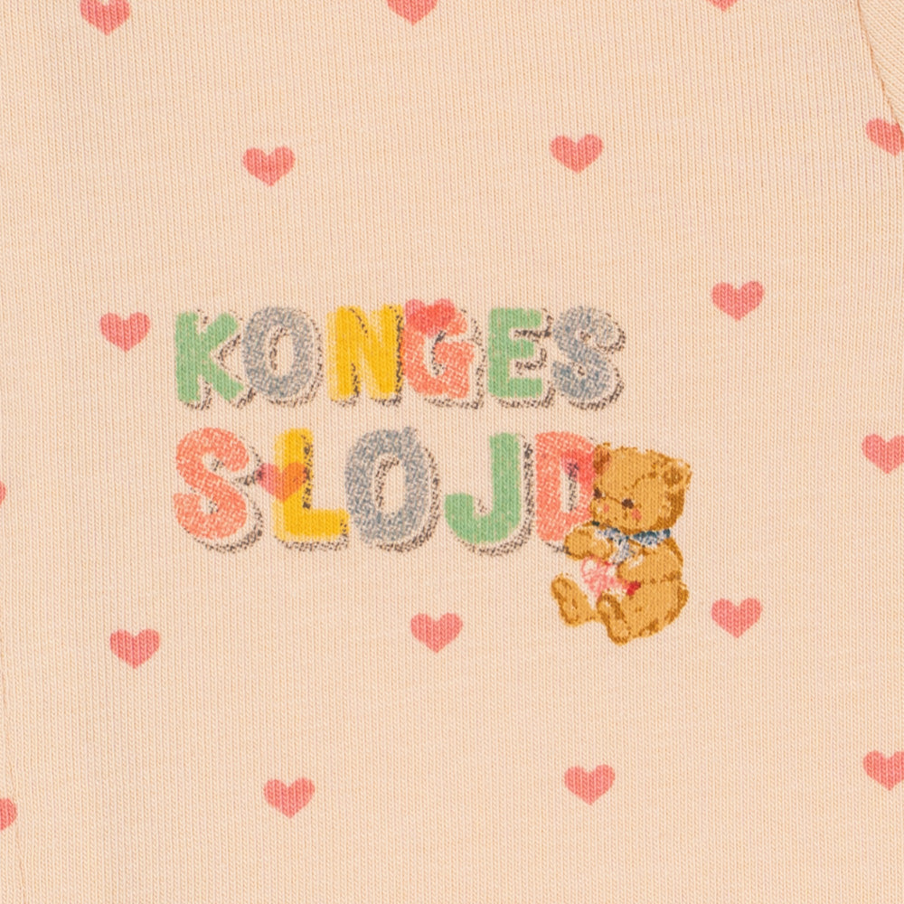 Konges Sløjd-Basic Zip Onesie Gots Teddy Coeur