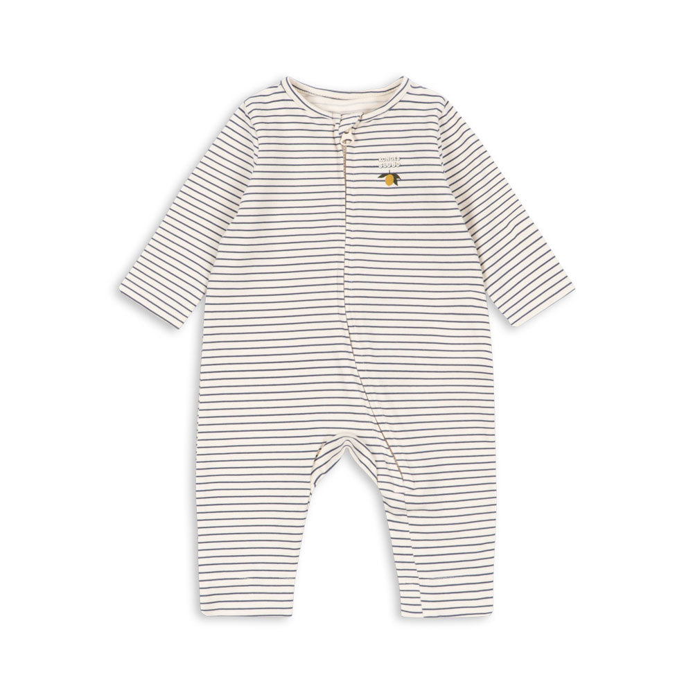 Konges Sløjd-Basic Zip Onesie Gots Stripe Como
