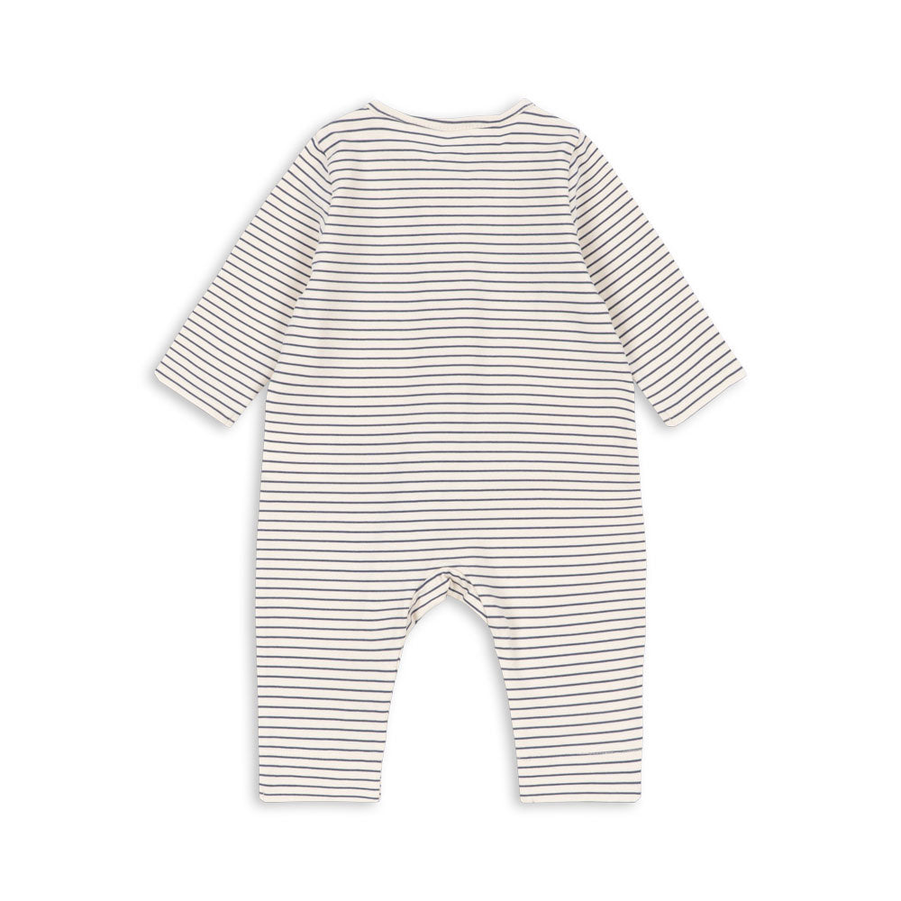 Konges Sløjd-Basic Zip Onesie Gots Stripe Como