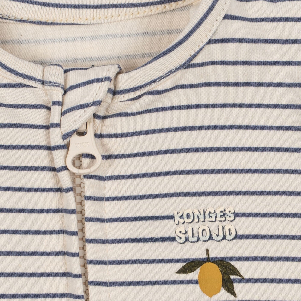 Konges Sløjd-Basic Zip Onesie Gots Stripe Como