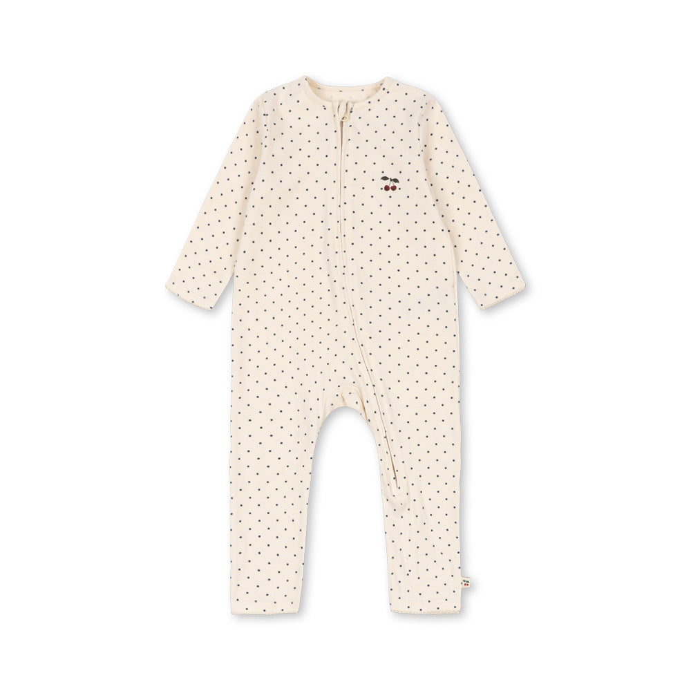 Konges Sløjd-Basic Zip Onesie Gots Blue Dot