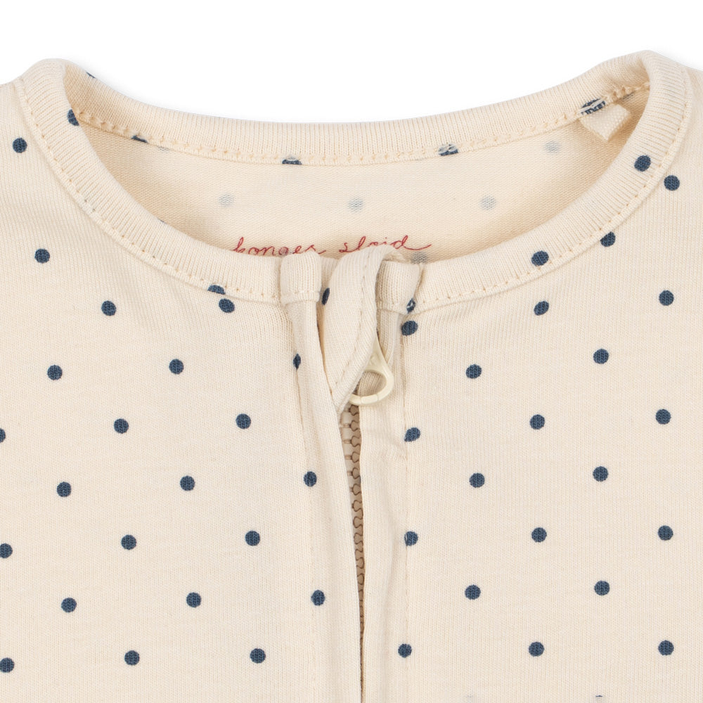 Konges Sløjd-Basic Zip Onesie Gots Blue Dot