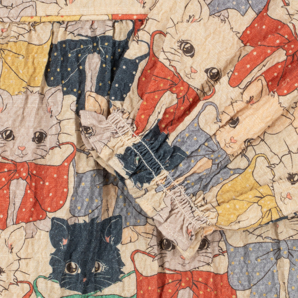 Konges Sløjd-Elin Ls Bow Dress Gots Like Cats And Dogs