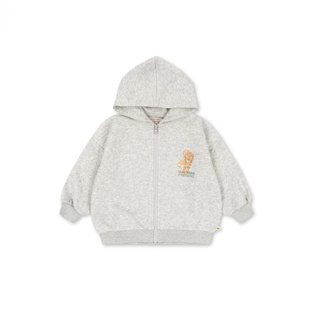 Konges Sløjd-Lou Sweat Zip Hood Gots Grey Melange