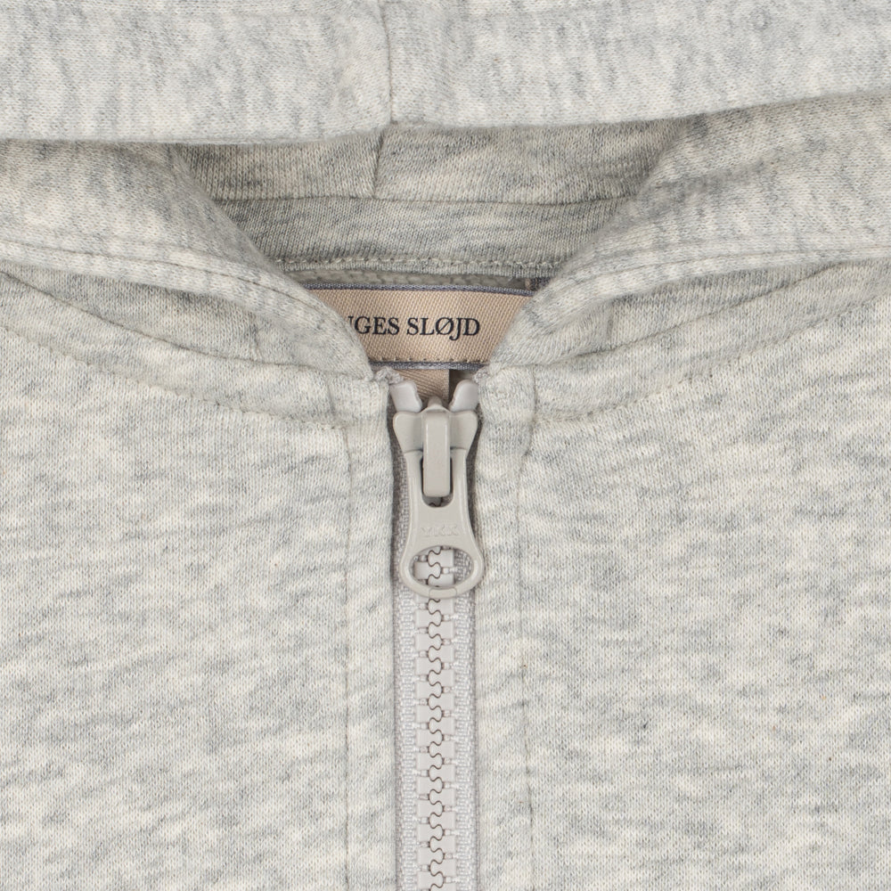 Konges Sløjd-Lou Sweat Zip Hood Gots Grey Melange