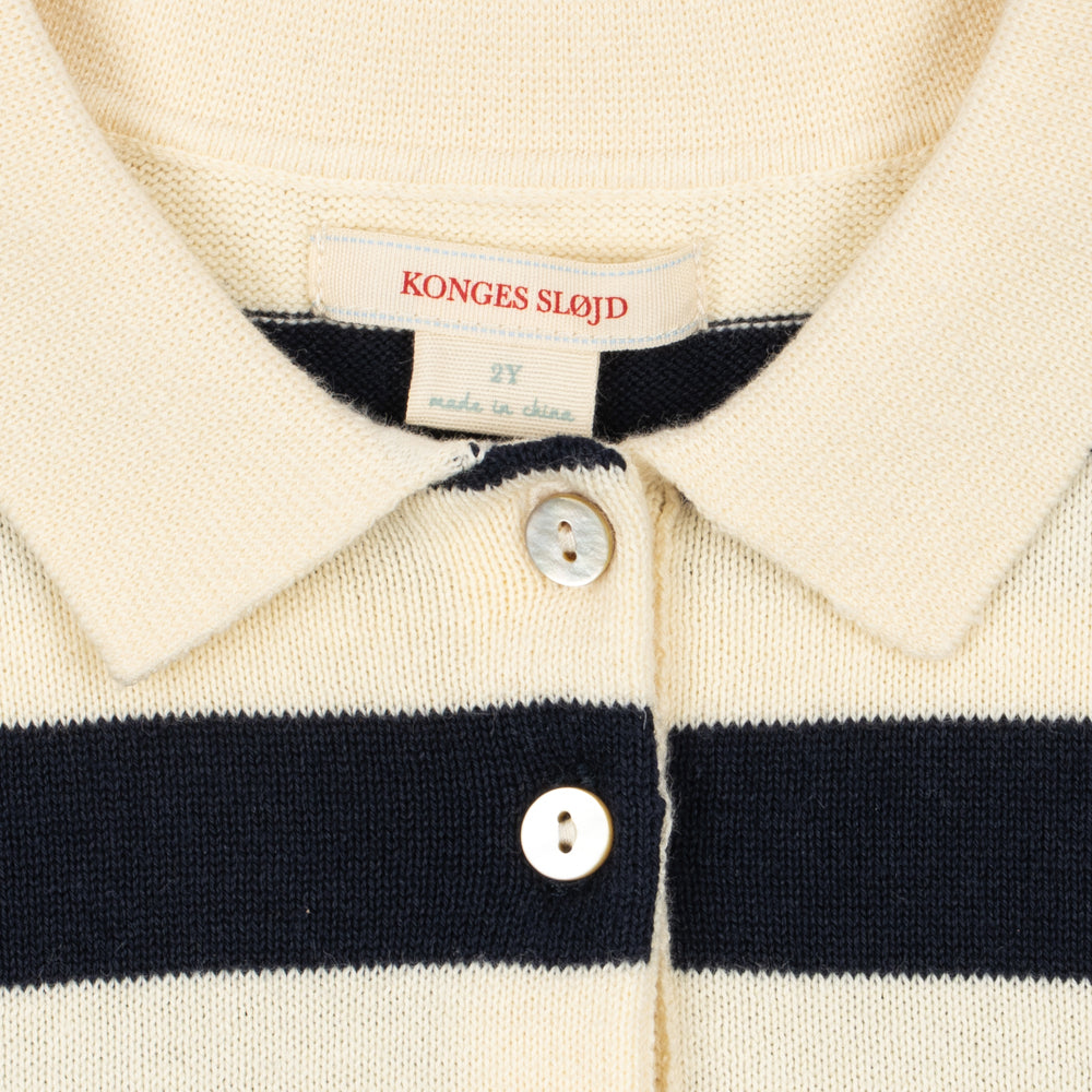 Konges Sløjd-Manis Knit Polo Navy Stripe