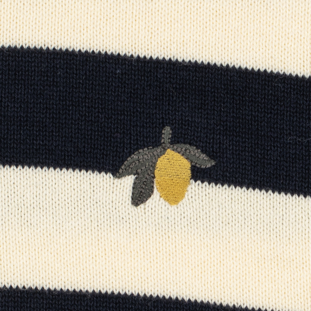 Konges Sløjd-Manis Knit Polo Navy Stripe