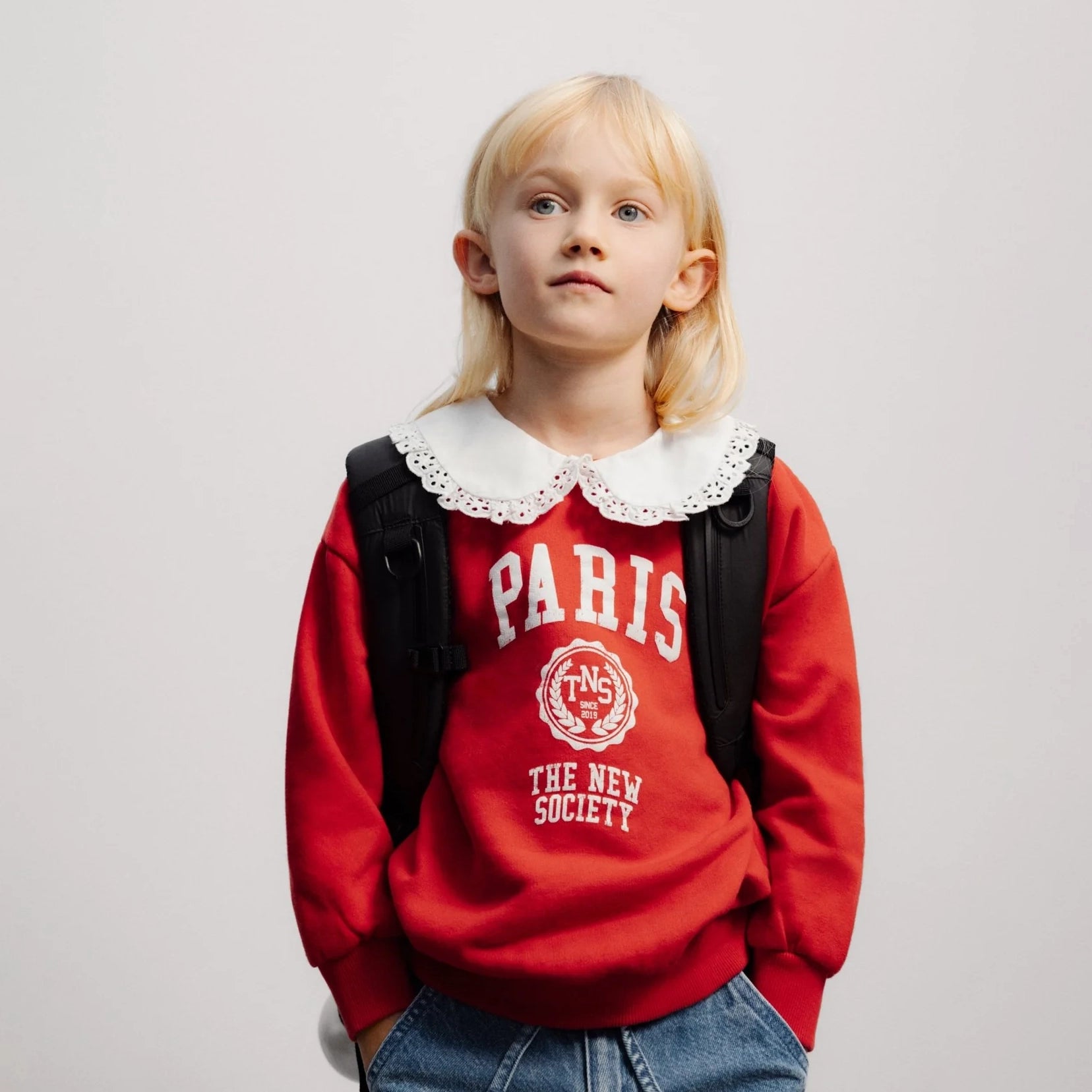 The New Society-Paris Sweatshirt Chinese Red