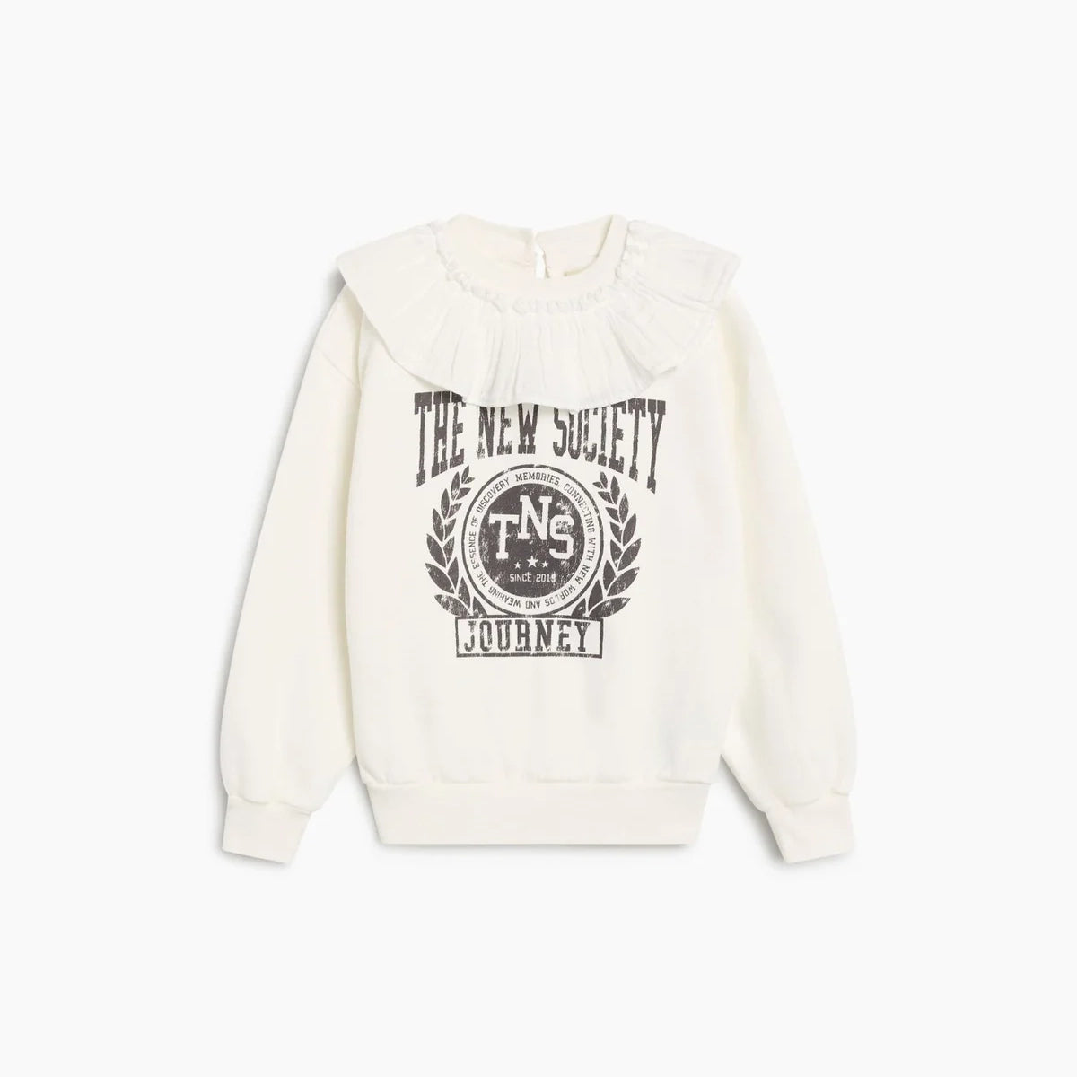 The New Society-Girls Row Sweatshirt Whisper White