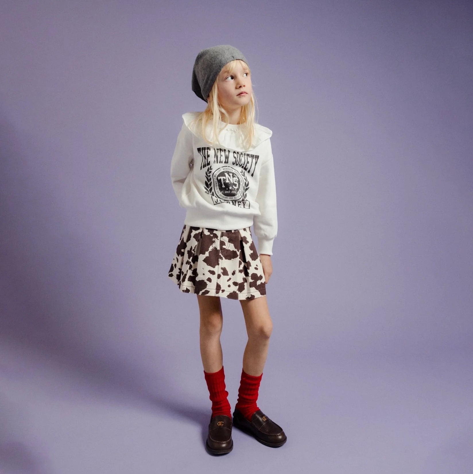 The New Society-Girls Row Sweatshirt Whisper White