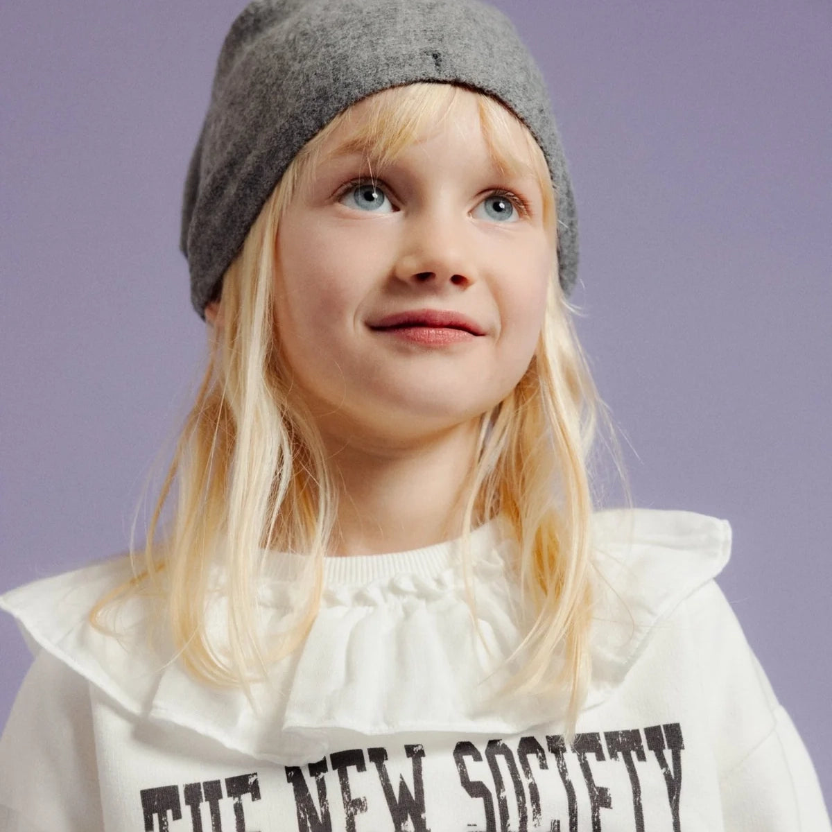 The New Society-Girls Row Sweatshirt Whisper White