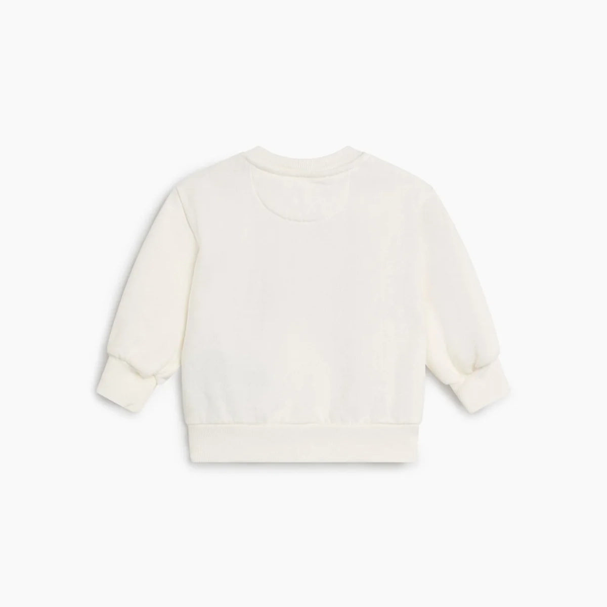 The New Society-Smiley Baby Sweatshirt Whisper White