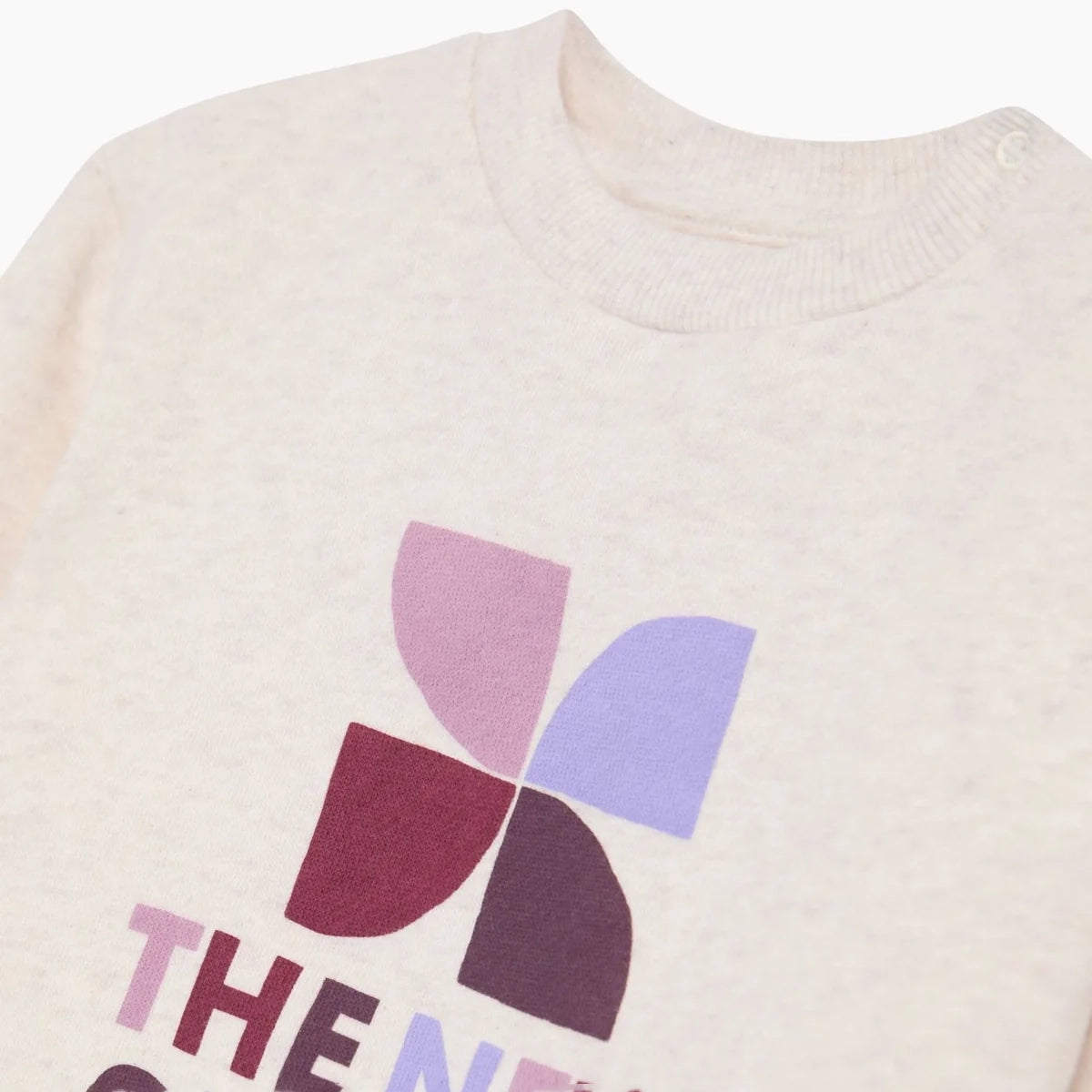 The New Society-TNS Logo Baby Sweatshirt Whisper White Melange