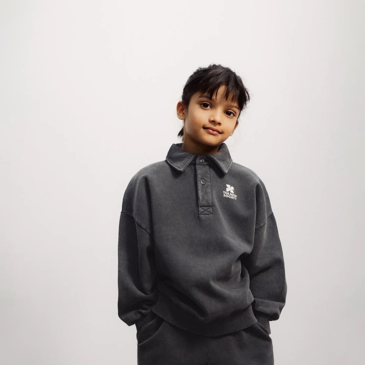 The New Society-Kids TNS Logo Polo Forged Iron