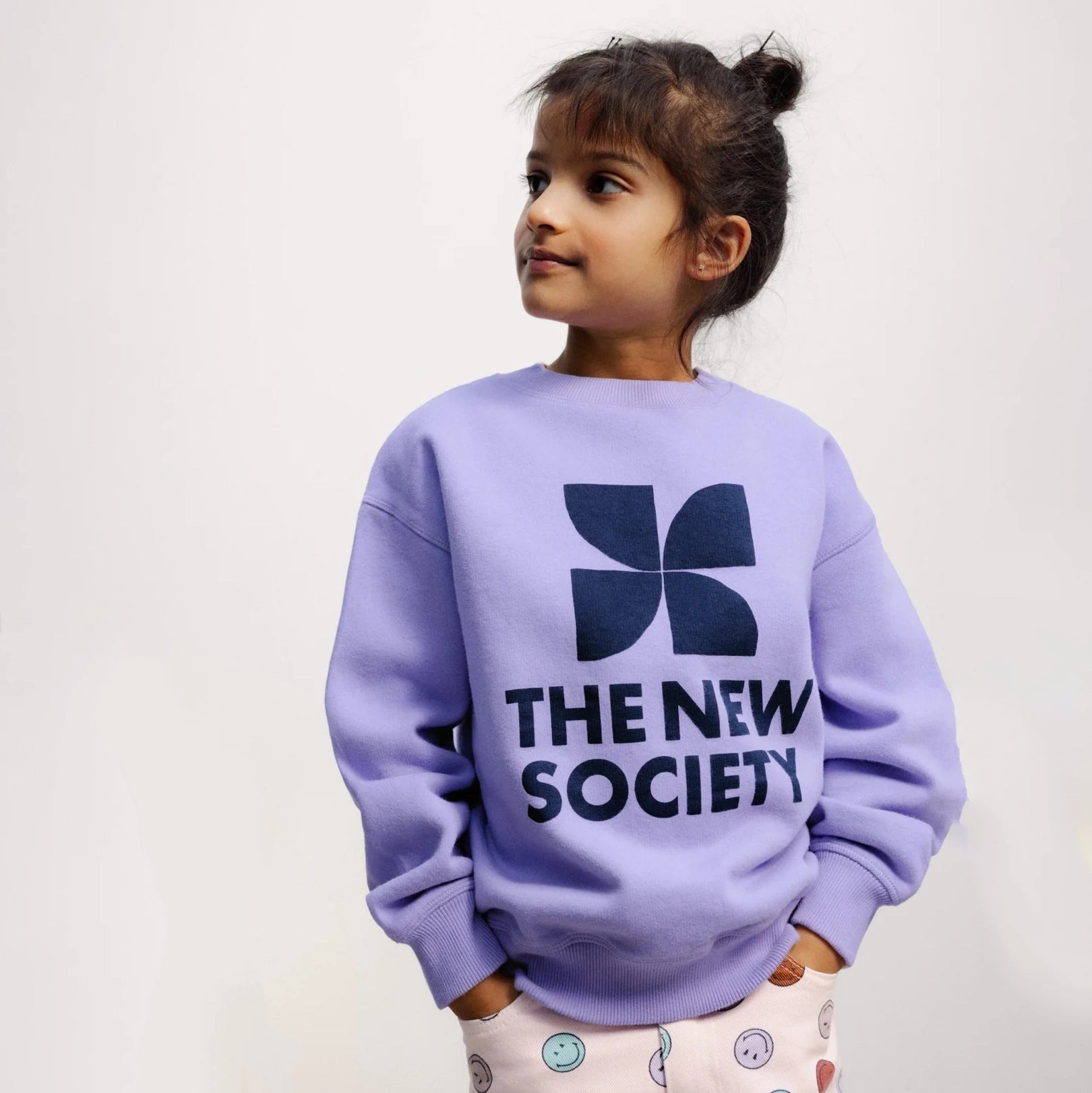The New Society-TNS Logo Sweatshirt Violet Tulip