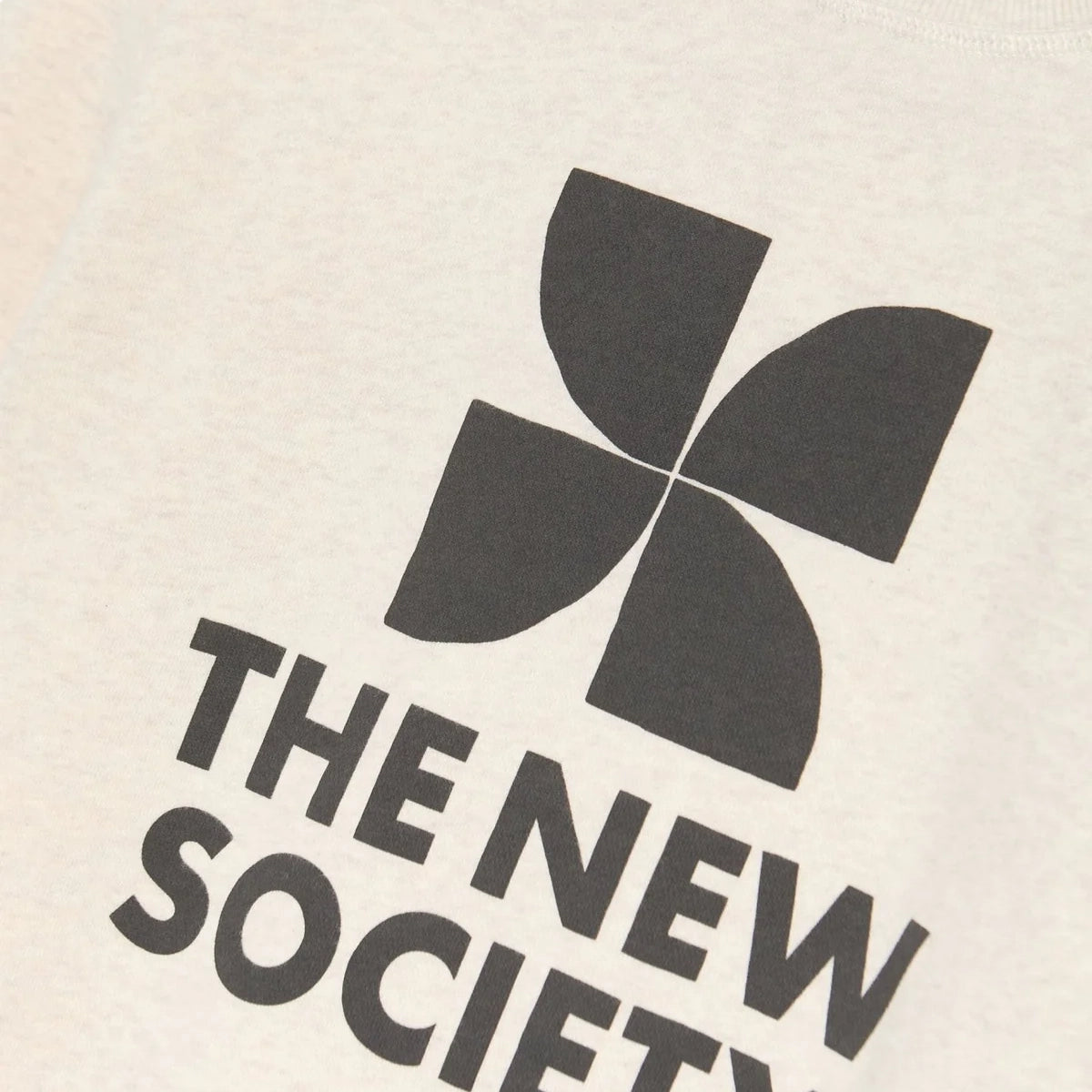 The New Society-Kids TNS Logo Sweatshirt Whisper White Melange