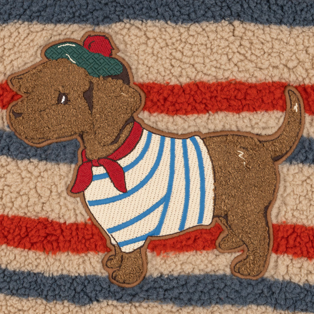 Konges Sløjd-Kids Jody Embroidery Teddy Jacket Grs Tangerine Stripe