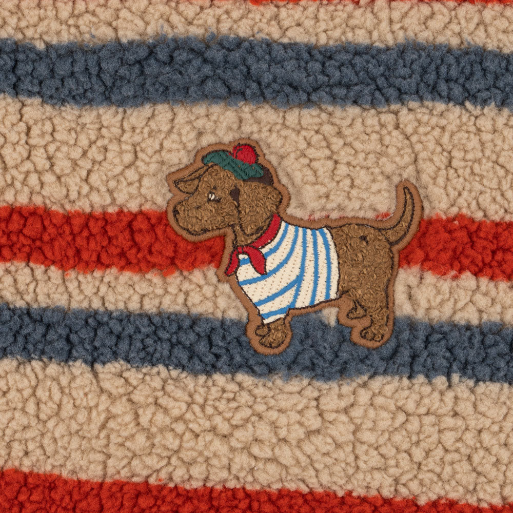 Konges Sløjd-Kids Jody Embroidery Teddy Jacket Grs Tangerine Stripe