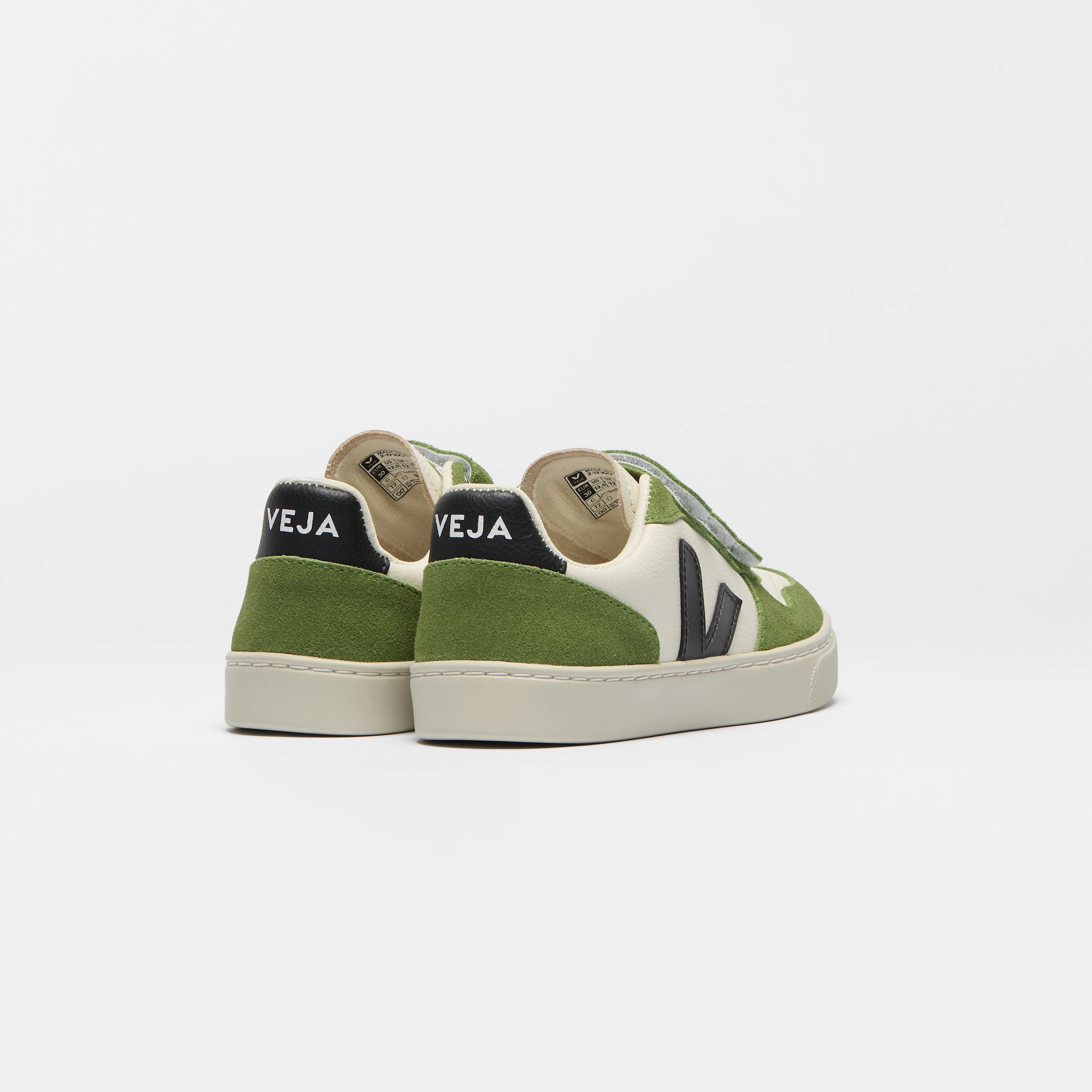 Veja-Kids Small V-10 Pure_Black_Kiwi