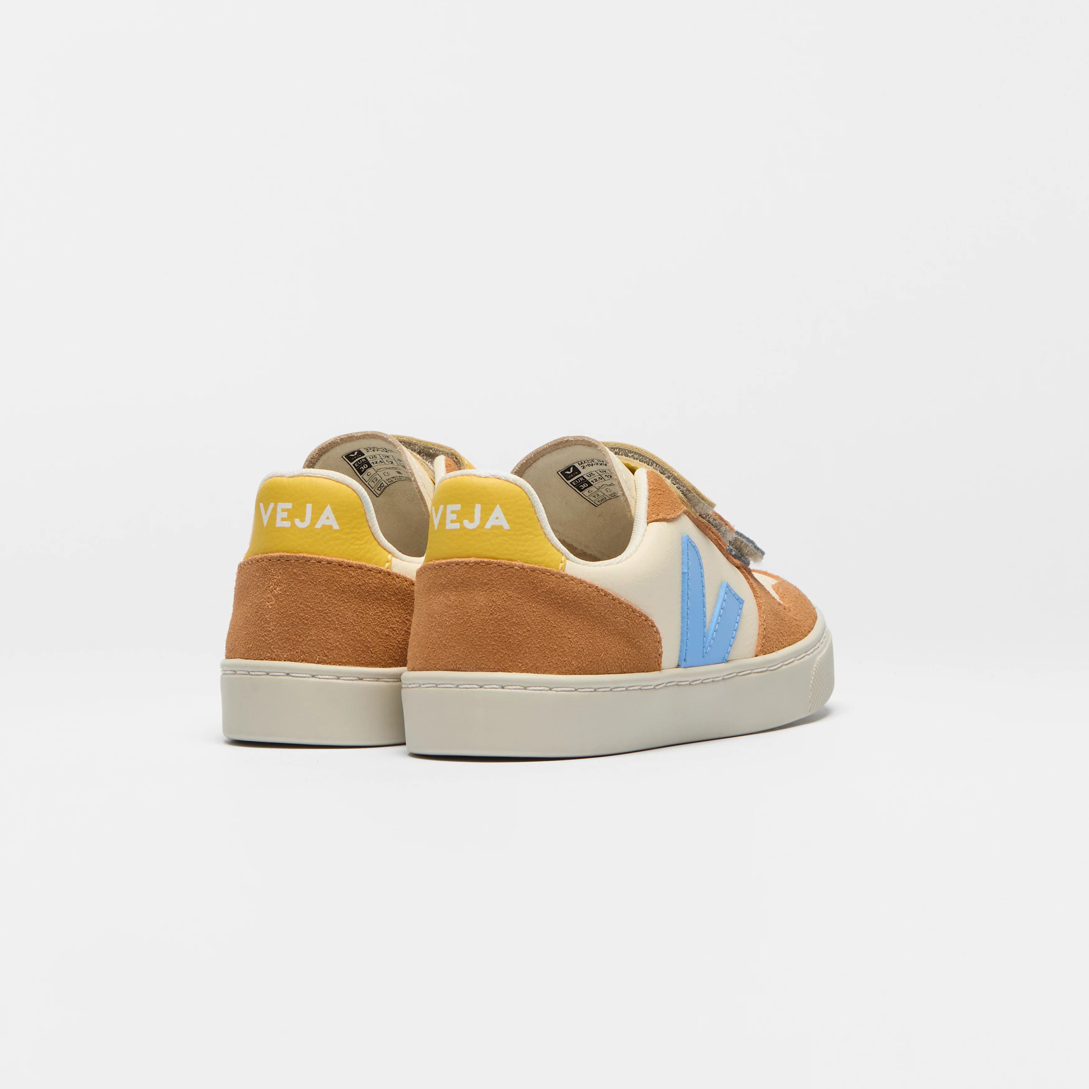 Veja-Kids Small V-10 Cashew_Aqua_Umber