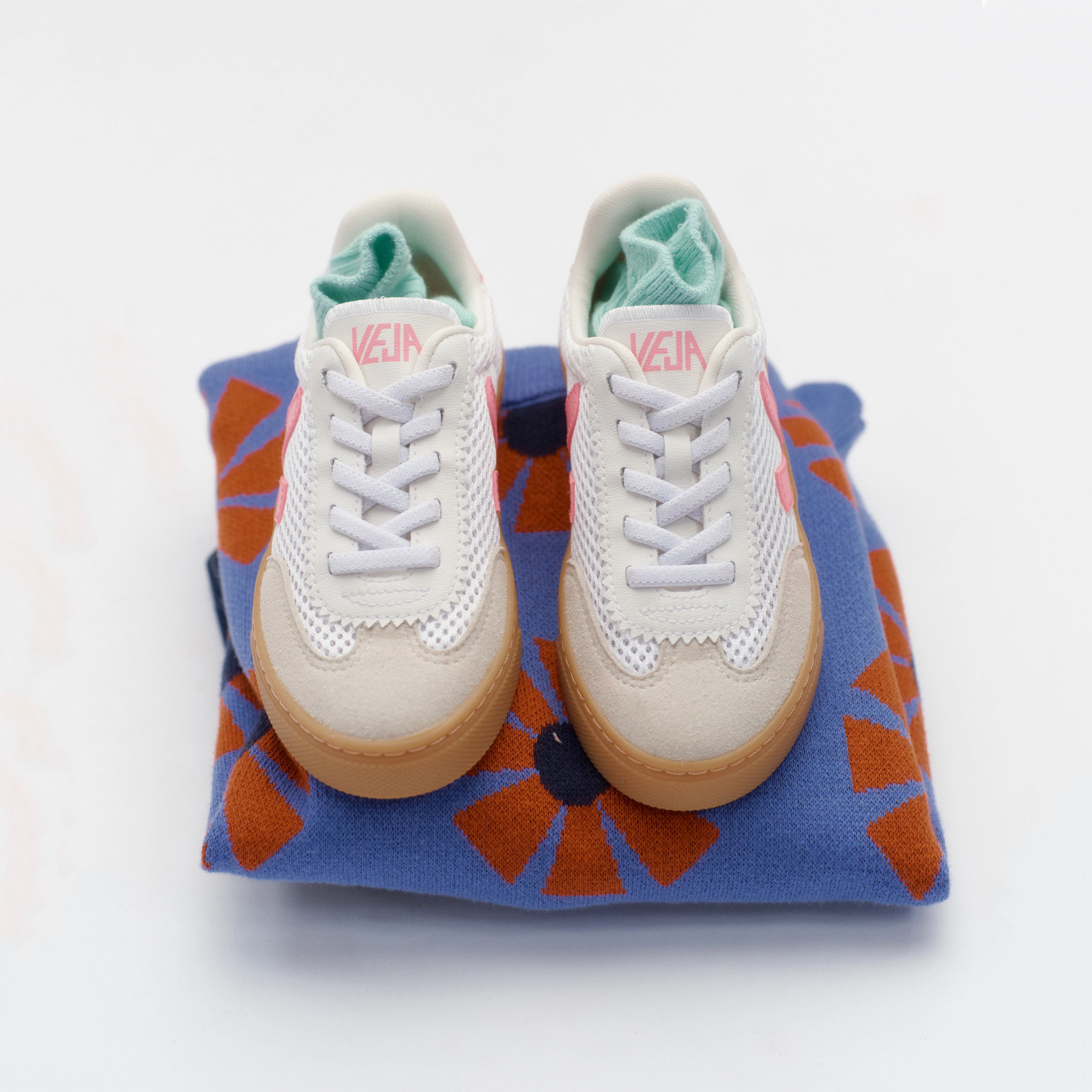 Veja-Kids Small Volley White_Malibu_Natural