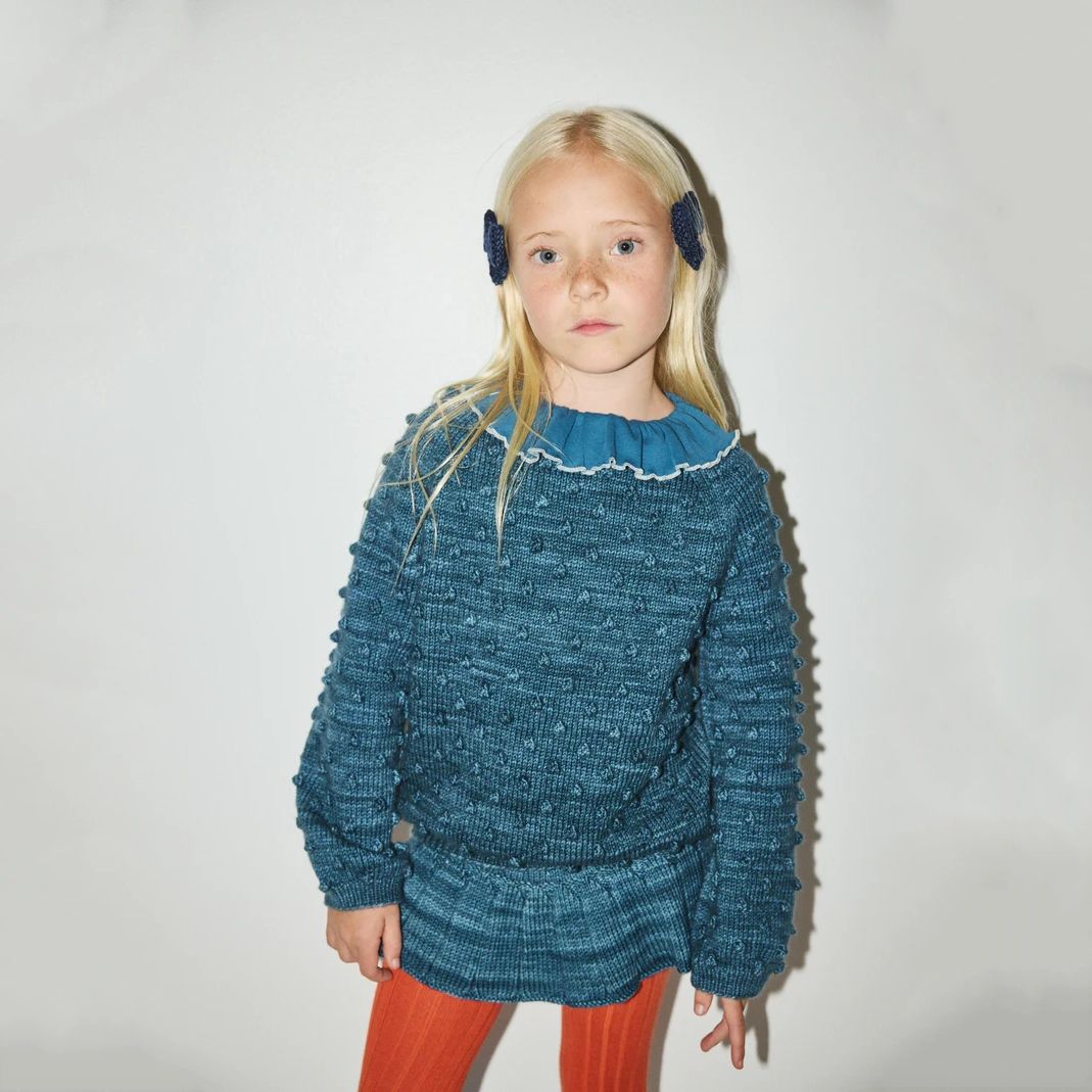 Misha & Puff-Original Popcorn Sweater Blue Smoke