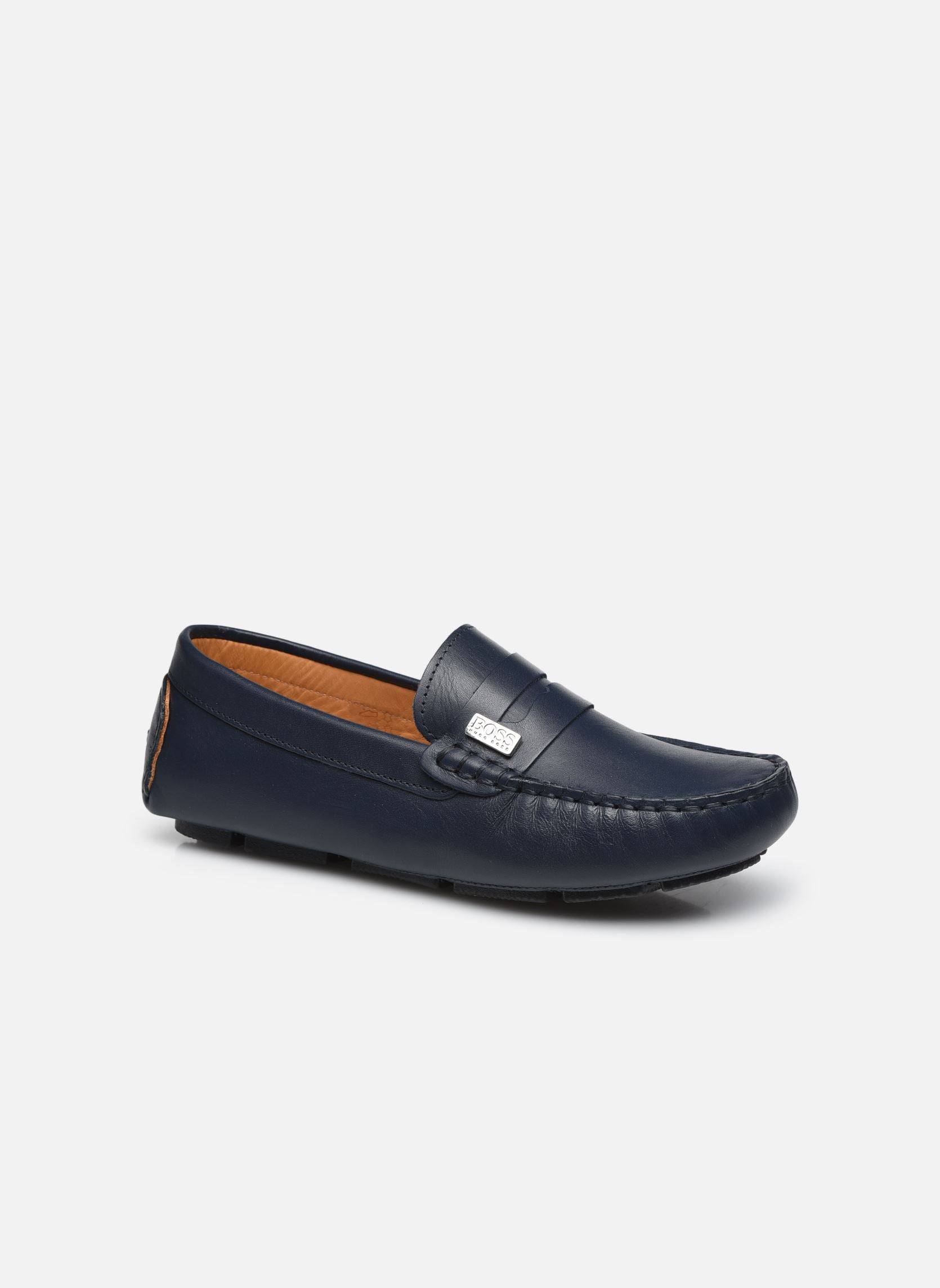 LEATHER LOAFERS, BACK LOGO PATCH MINI ME,NAVY - Cémarose Canada