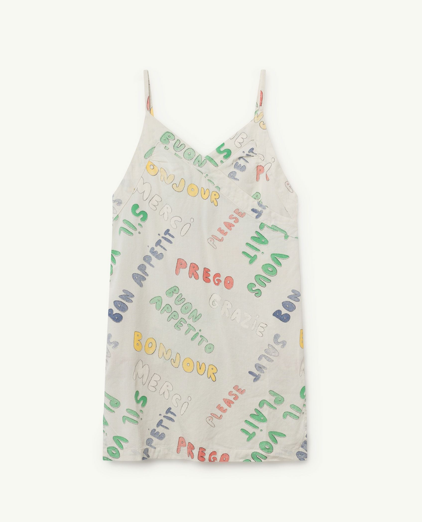 WEASEL KIDS DRESS Portugal, WHITE WORDS - Cemarose Children's Fashion Boutique