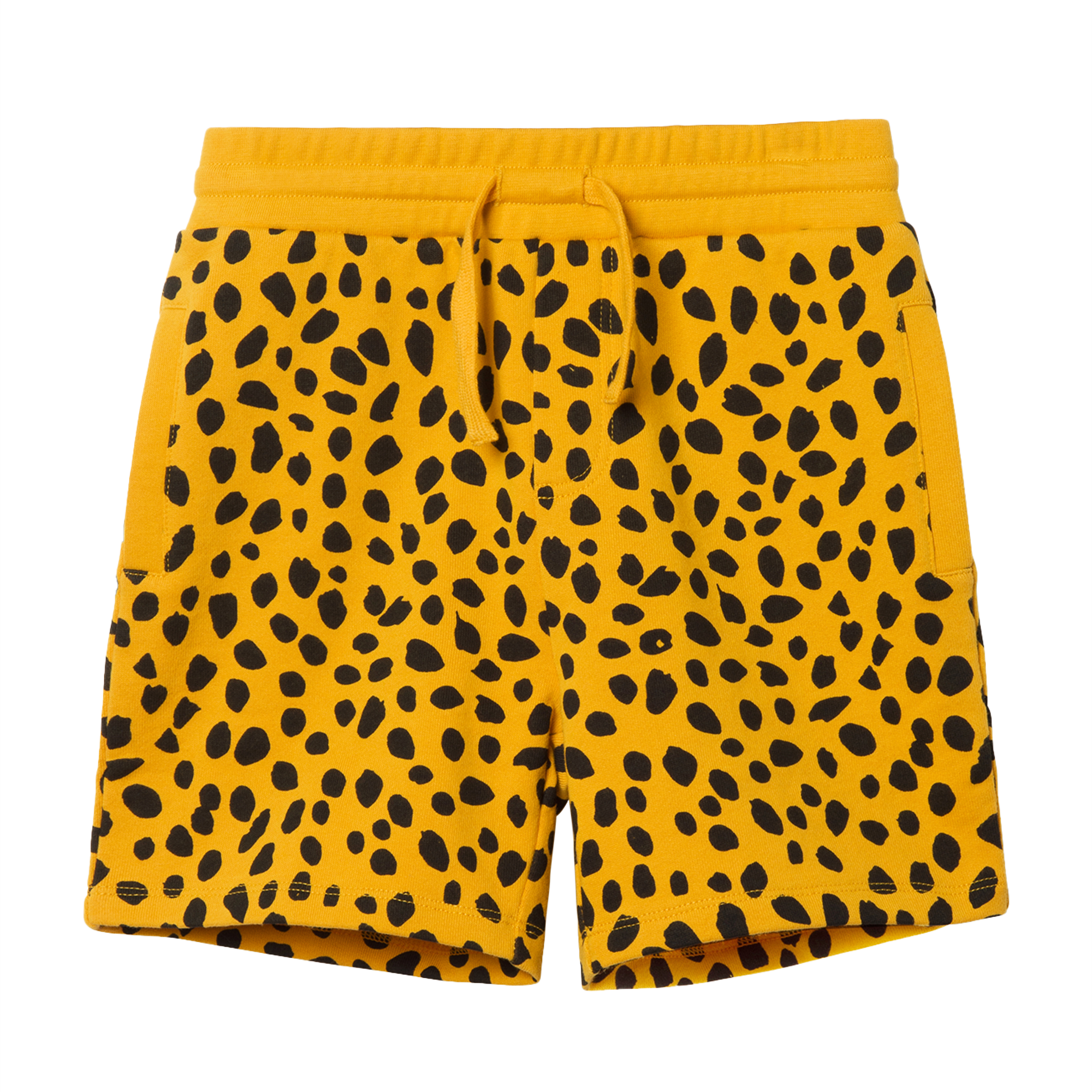 KID BOY CHEETAH DOTS SWEATSHORTS,ORANGE - Cémarose Canada