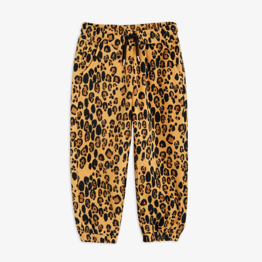 Leopard fleece trousers - Beige