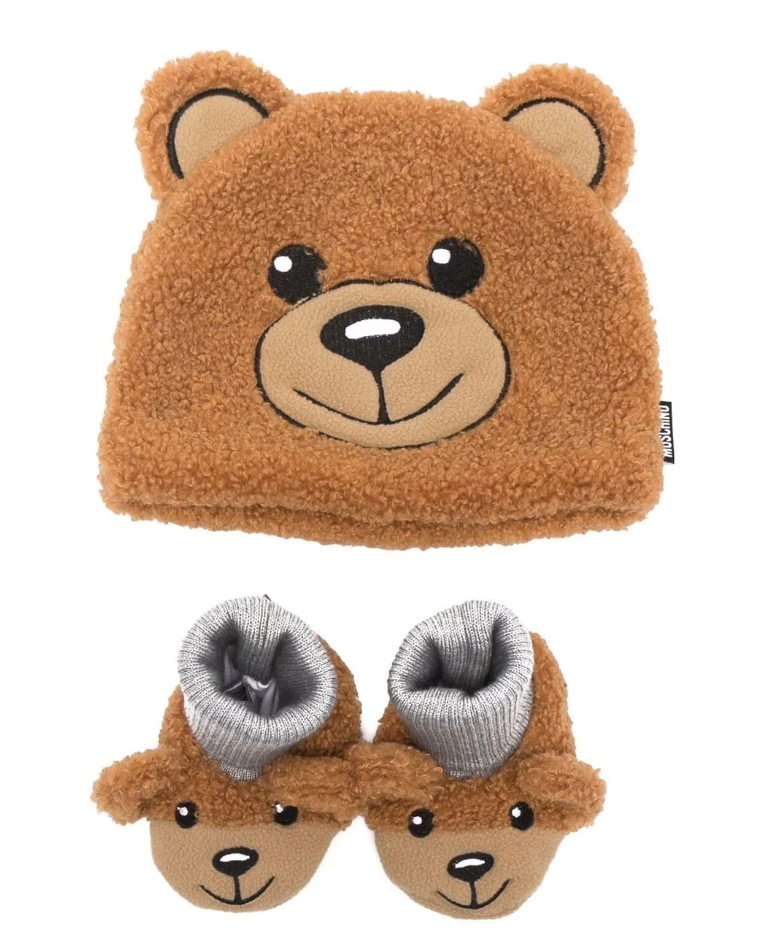 BEAR HAT AND BOOTIE IN BOX SET, BROWN