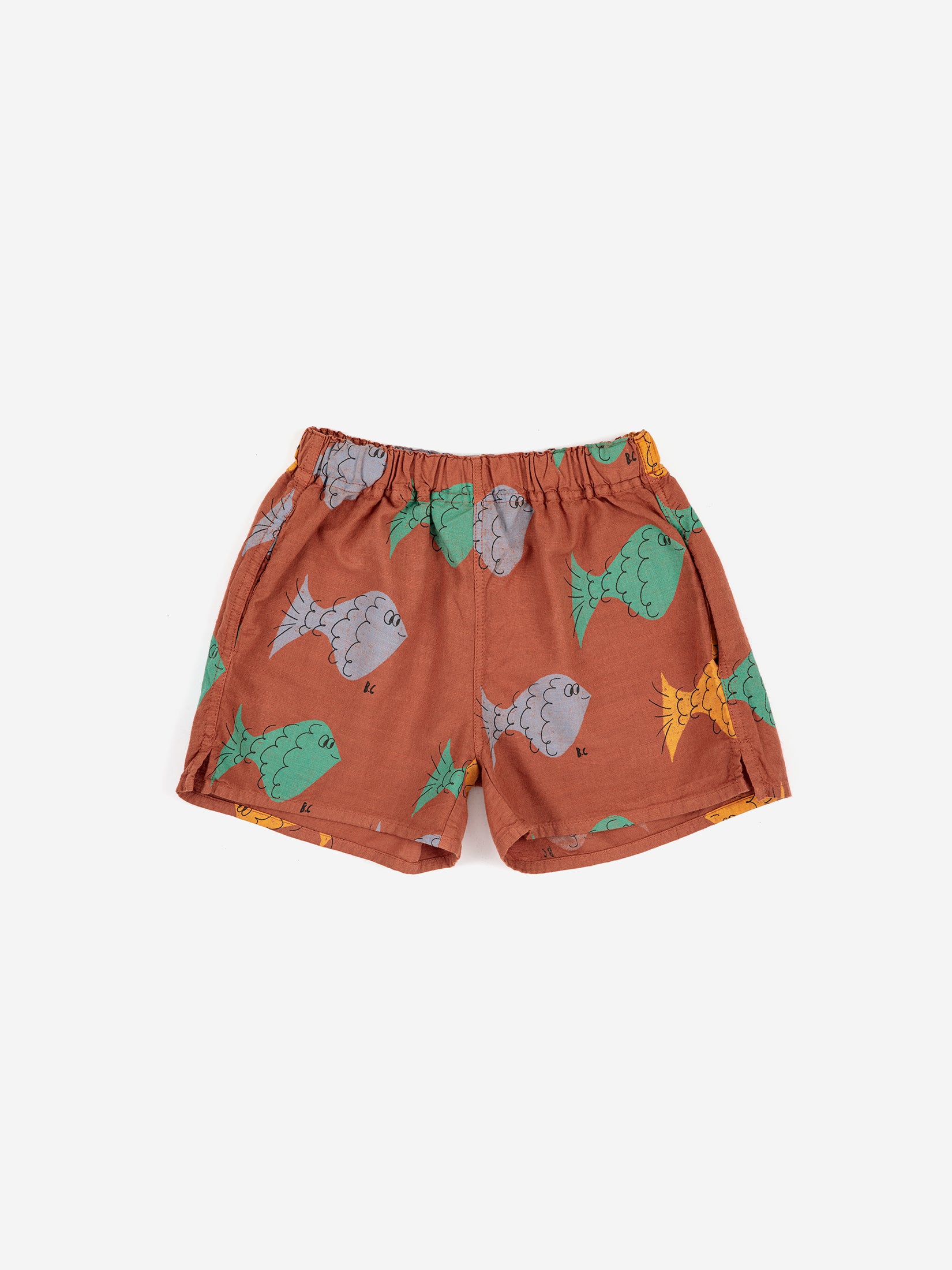 Multicolor Fish all over woven shorts